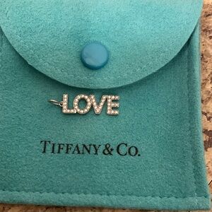 Tiffany & Co. Diamond and Platinum LOVE Charm